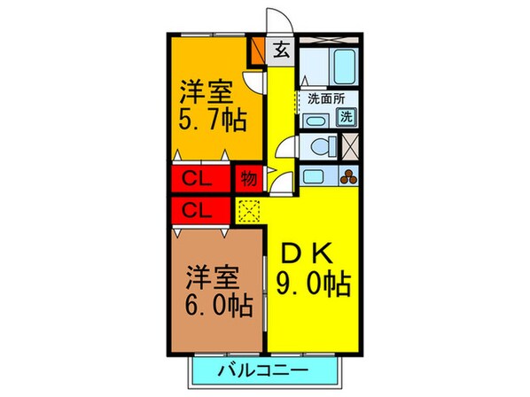 東ハイツの物件間取画像